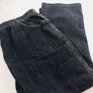 JMS Just My Size Jeans Elastic Waist Dark Hemmed